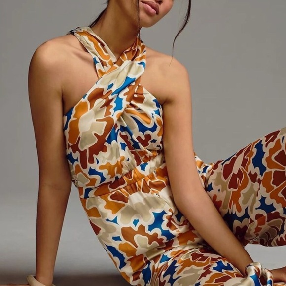 Anthropologie DOLAN Printed Halter Jumpsuit NWT - Picture 3 of 7